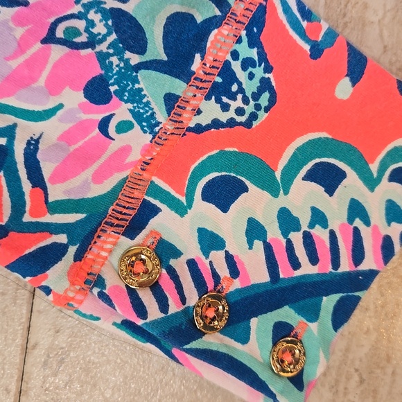 Lilly Pulitzer Multi-Colored Design Print Rayon/Spandex Blend Midi Dress - Picture 3 of 7